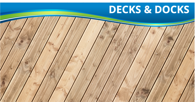 DuraSeal permanently protects wooden decks and docks with a patented sealant that locks out moisture