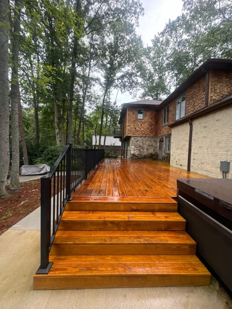 Professional deck sealing service team in Cary, NC.